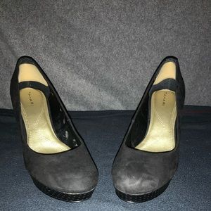 Brand new black suede pumps